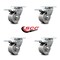 Service Caster 3 Inch Semi Steel Swivel Top Plate Caster Set with Total Lock Brake SCC SCC-TTL20S314-SSS-4 - alternate 5
